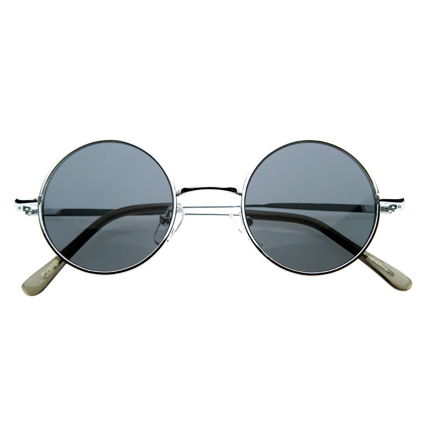 zeroUV - Small Retro-Vintage Style Lennon Inspired Round Metal Circle Sunglasses